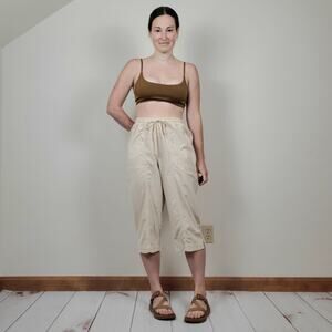 Vintage 80s 90s Capris Beige L/XL